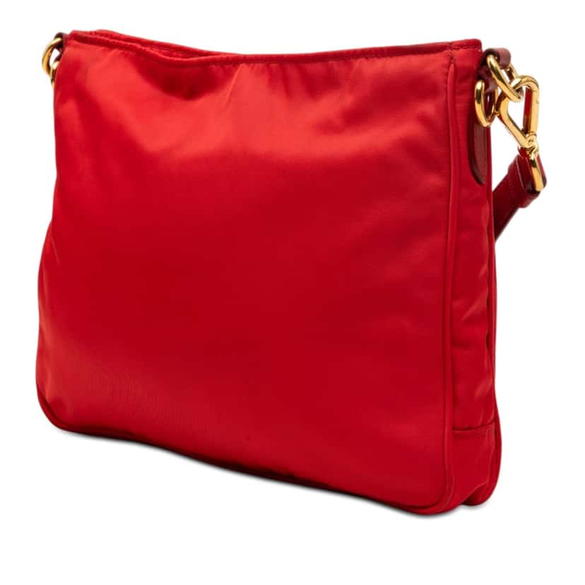 Prada Tessuto Zip Top Crossbody Red Very good condition - Back View