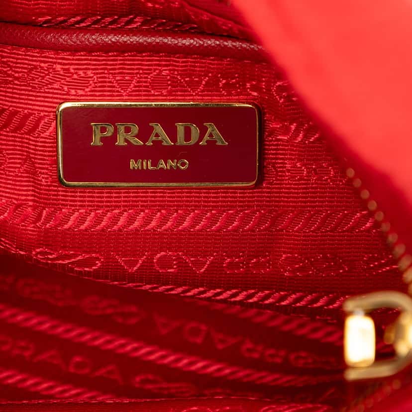 Prada Tessuto Zip Top Crossbody Red Very good condition - Box View