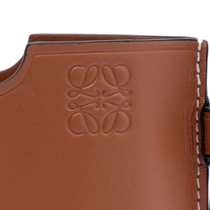 Loewe Smooth Calfskin Anagram Phone Pouch Brown Leather Very good condition - Box View