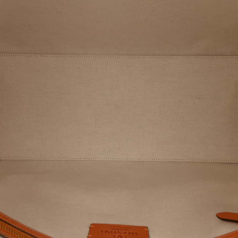 Valentino Large Canvas Floral Print Antibes Shopping Bag Beige Very good condition - Model View