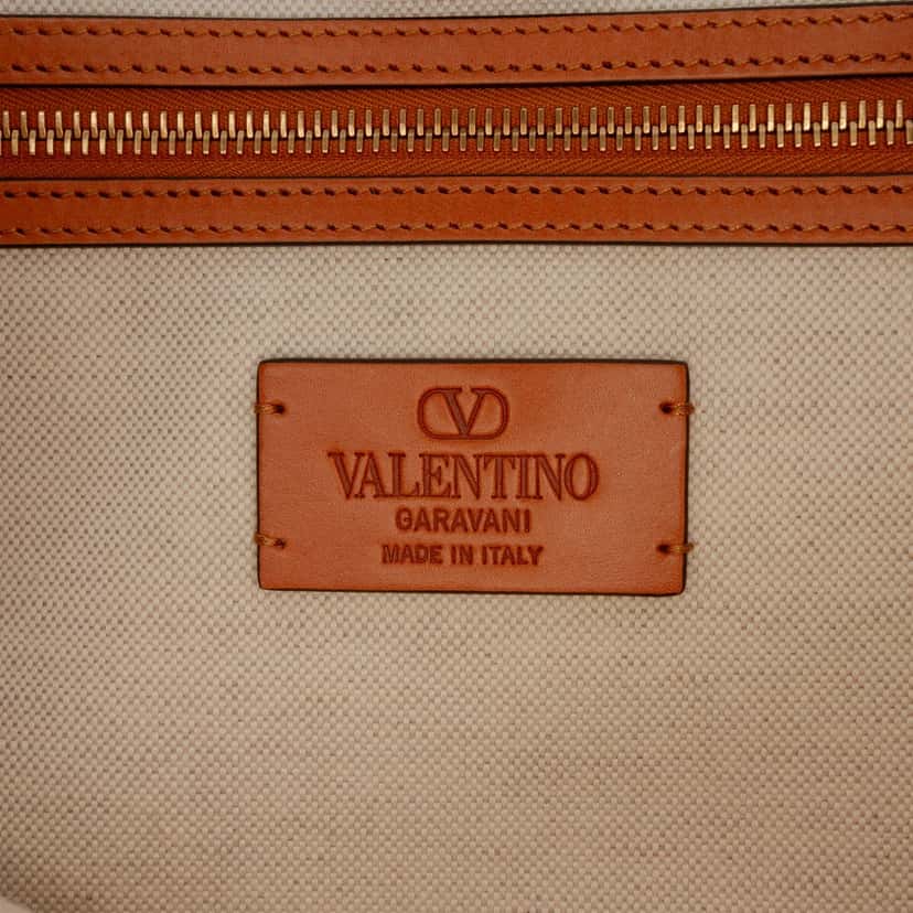 Valentino Large Canvas Floral Print Antibes Shopping Bag Beige Very good condition - Box View