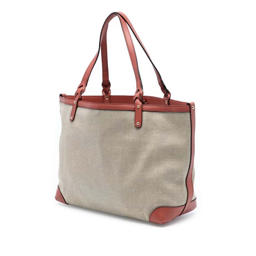 Gucci Medium Canvas Craft Tote Beige Very good condition - Back View