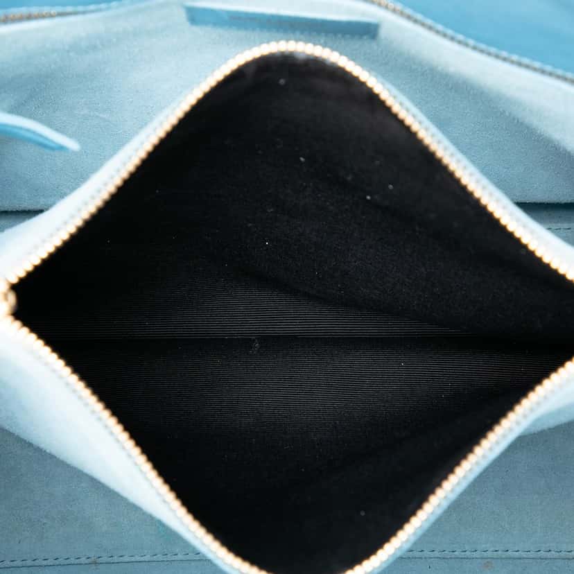 Saint Laurent Small Leather Sac De Jour Satchel Blue Leather Very good condition - Model View