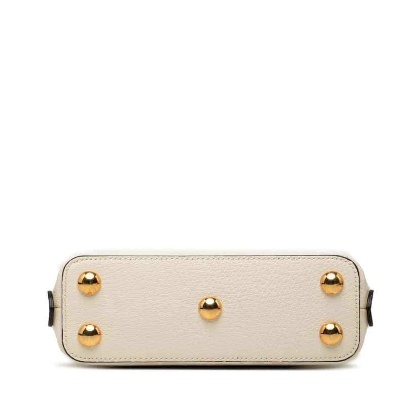 Gucci Adidas Mini Leather Horsebit 1955 Top Handle Bag White Leather Very good condition - Inside View