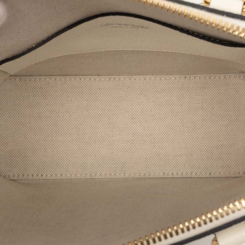 Gucci Adidas Mini Leather Horsebit 1955 Top Handle Bag White Leather Very good condition - Model View
