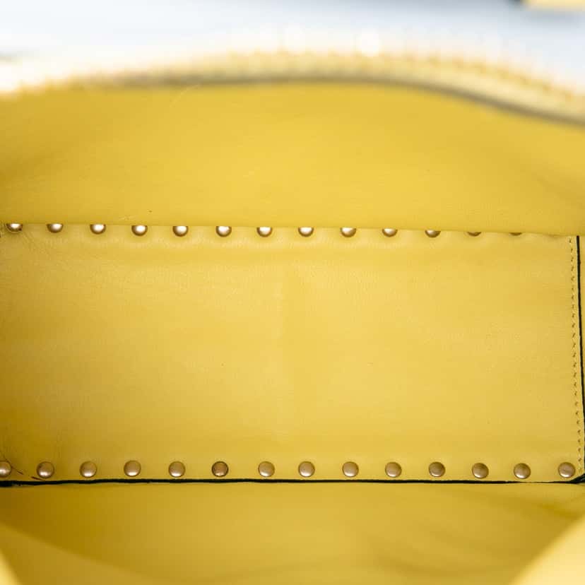 Valentino Medium Calfskin Watercolor Rockstud Backpack Green Leather Very good condition - Model View