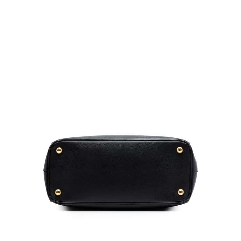 Prada Small Saffiano Lux Galleria Double Zip Satchel Black Leather Very good condition - Inside View