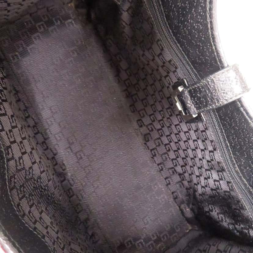Gucci Canvas Jackie Bardot Shoulder Bag Black Very good condition - Box View