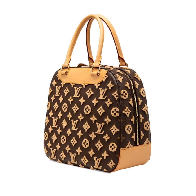Louis Vuitton Monogram Tuffetage Deauville Cube Brown Very good condition - Back View