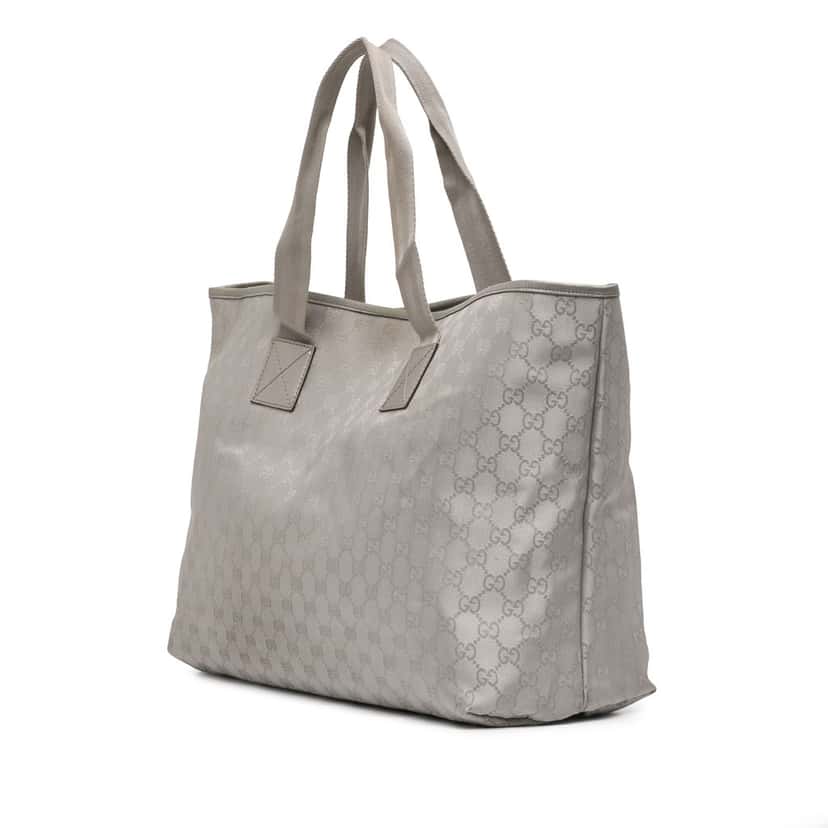 Gucci GG Canvas Tote Silver Very good condition - Back View