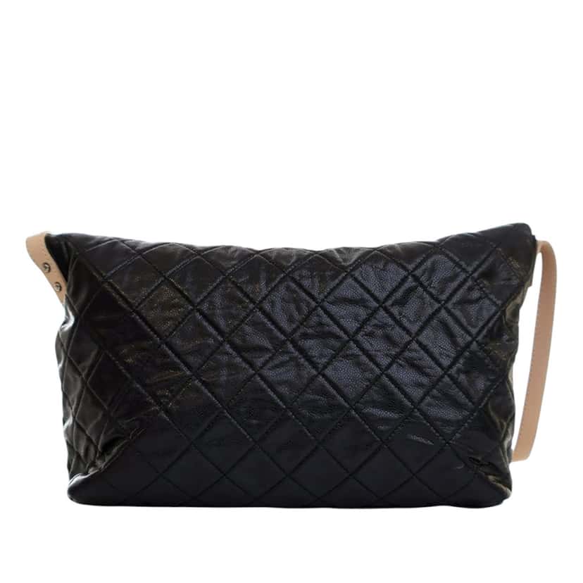 Chanel Reissue Quilted Caviar Messenger Flap Black Leather Very good condition - Model View
