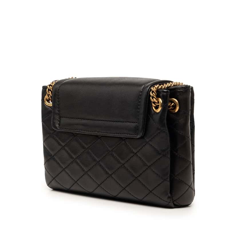 Saint Laurent Mini Quilted Lambskin Monogram Nolita Bag Black Leather Very good condition - Back View