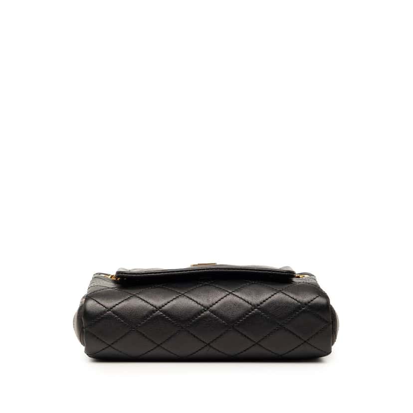 Saint Laurent Mini Quilted Lambskin Monogram Nolita Bag Black Leather Very good condition - Inside View