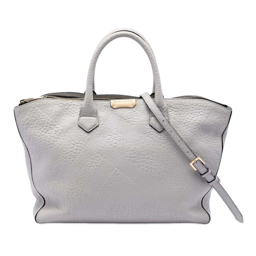 Burberry Embossed Leather Dewsbury Satchel Other Leather Very good condition - Front View