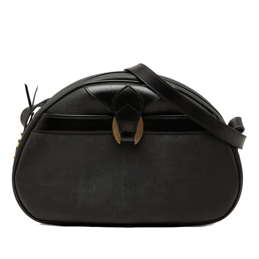 Dior Oblique Trotter Coated Canvas Crossbody Black Very good condition - Front View