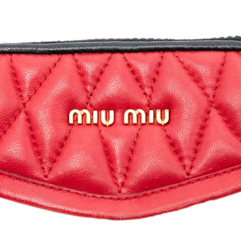 Miu Miu Bicolor Nappa Biker Satchel Red Leather Very good condition - Box View