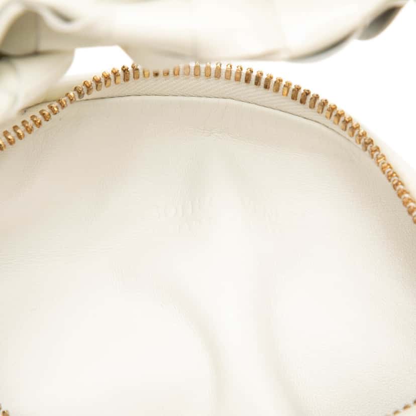 Bottega Veneta Mini Patent Intrecciato Jodie White Leather Very good condition - Box View
