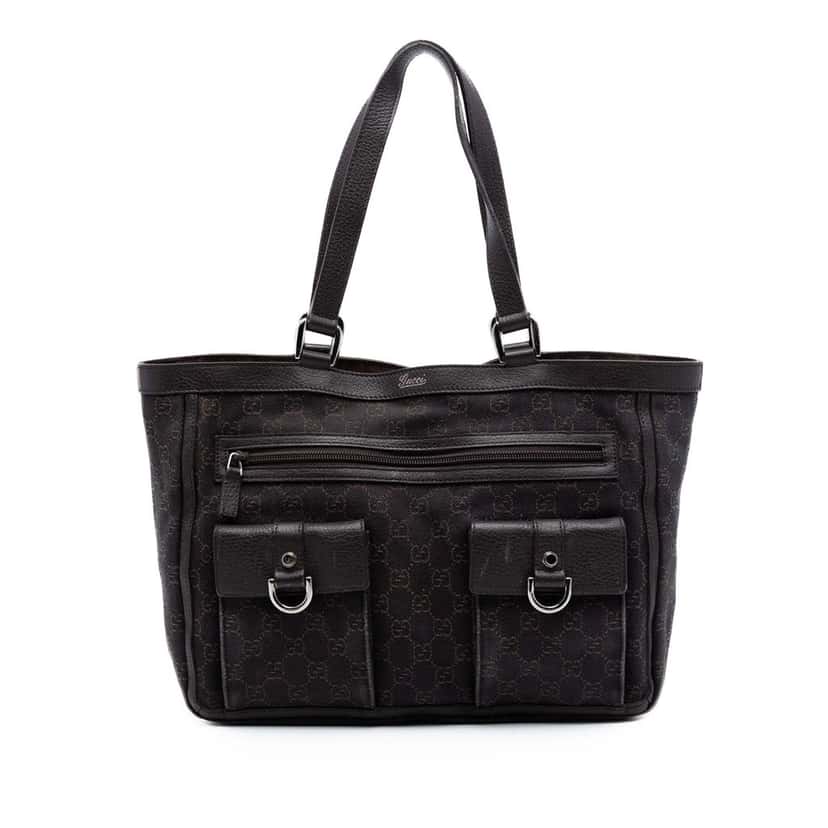 Gucci GG Canvas Abbey D Ring Pocket Tote Brown Very good condition - Front View