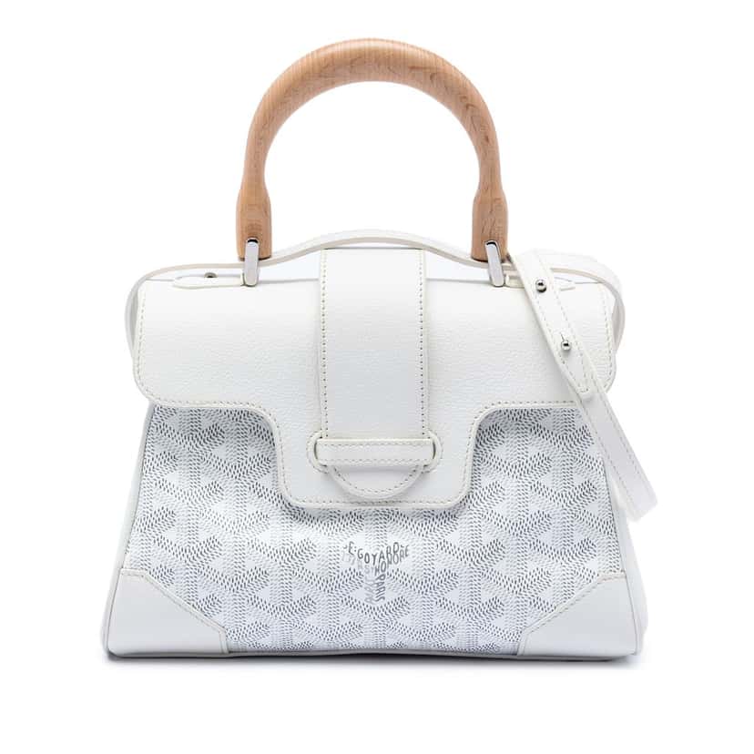 Goyard Mini Goyardine Saigon Souple White Very good condition - Front View