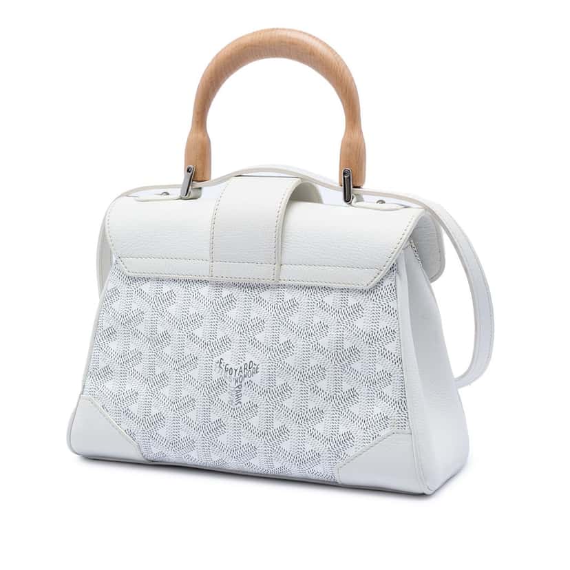 Goyard Mini Goyardine Saigon Souple White Very good condition - Back View