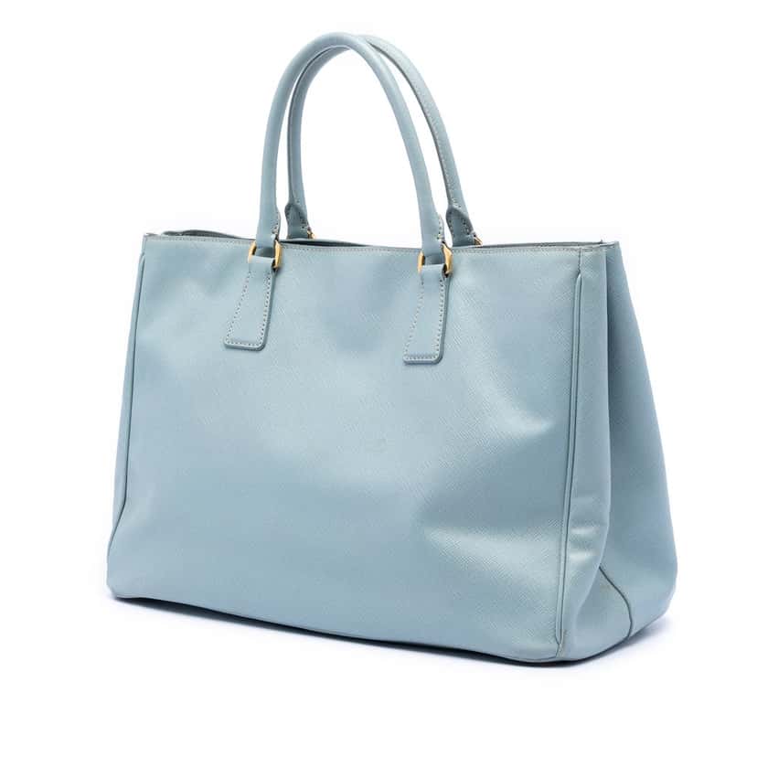 Prada Large Saffiano Lux Galleria Satchel Blue Leather Very good condition - Back View