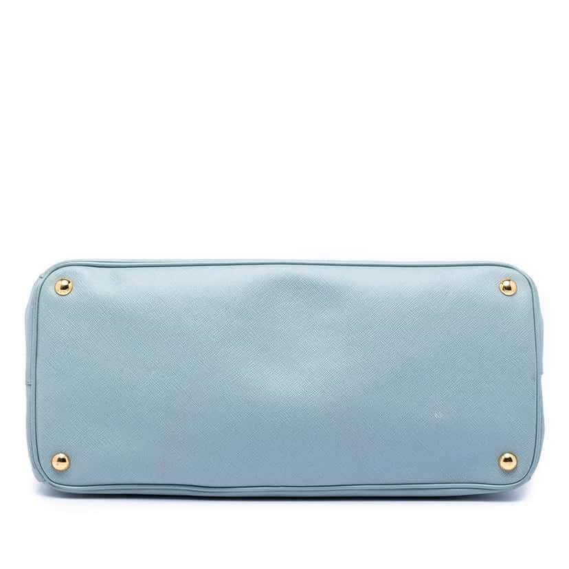 Prada Large Saffiano Lux Galleria Satchel Blue Leather Very good condition - Inside View