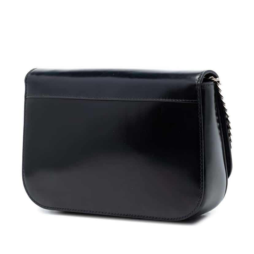 Prada Spazzolato Leather Sybille Flap Crossbody Black Leather Very good condition - Back View