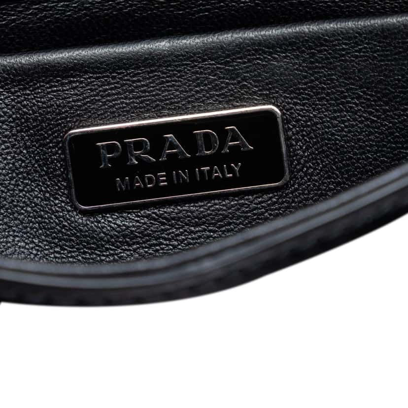 Prada Spazzolato Leather Sybille Flap Crossbody Black Leather Very good condition - Box View