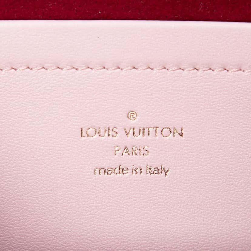 Louis Vuitton Monogram Embossed Lambskin Pochette Coussin Pink Leather Very good condition - Box View