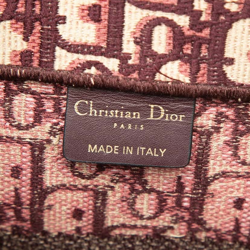 Dior Medium Oblique Embroidered Canvas Book Tote Red Very good condition - Box View