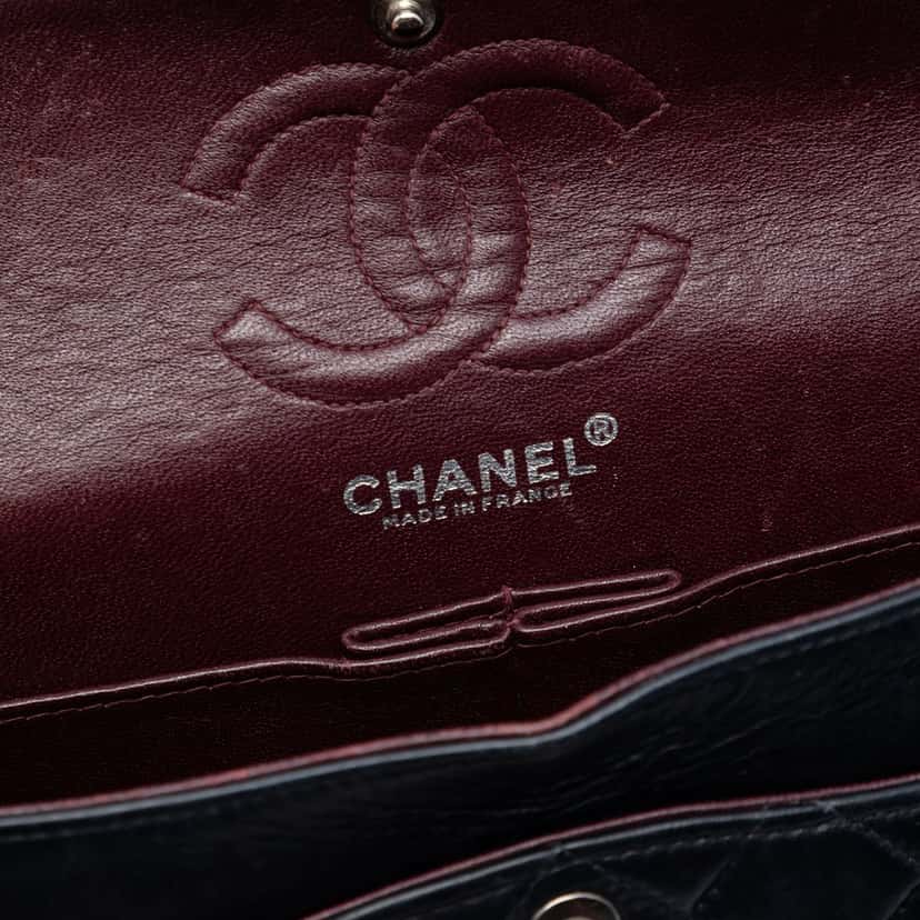 Chanel Small Classic Lambskin Double Flap Black Leather Very good condition - Box View