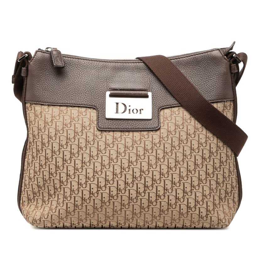 Dior Diorissimo Trotter Canvas Street Chic Crossbody Beige Very good condition - Front View