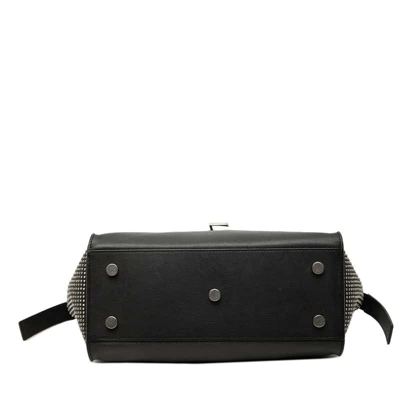 Saint Laurent Baby Studded Leather Monogram Downtown Cabas Satchel Black Leather Very good condition - Inside View