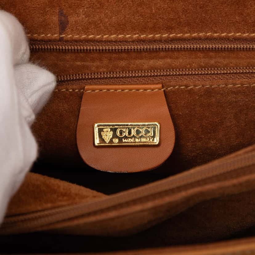 Gucci Calfskin Turnlock Top Handle Bag Brown Leather Very good condition - Box View