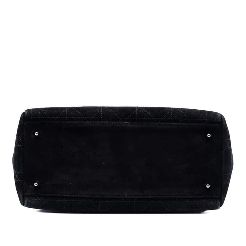 Dior Medium Suede Cannage Lady Dior Black Leather Very good condition - Inside View