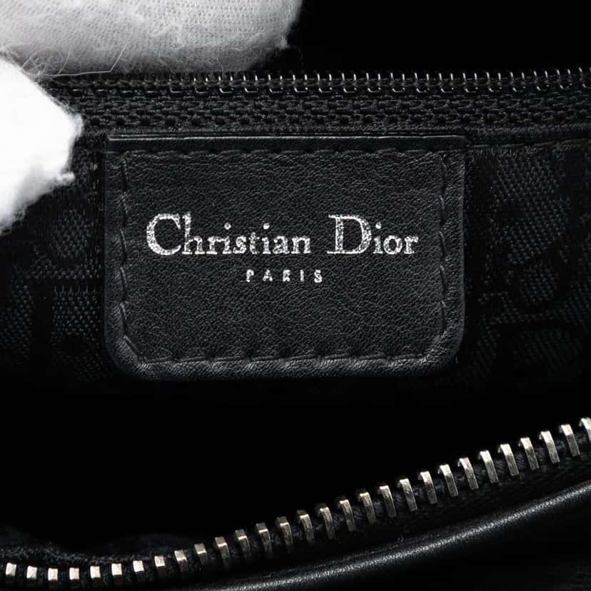 Dior Medium Suede Cannage Lady Dior Black Leather Very good condition - Model View