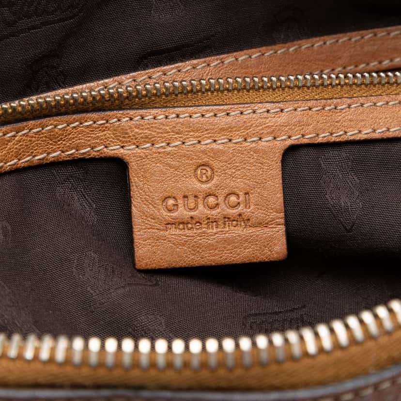 Gucci Medium GG Canvas Charm Dome Satchel Beige Very good condition - Box View