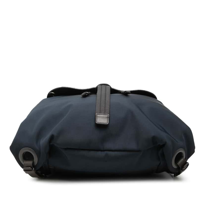 Bottega Veneta Canvas and Nappa Intrecciato Flap Backpack Blue Very good condition - Inside View