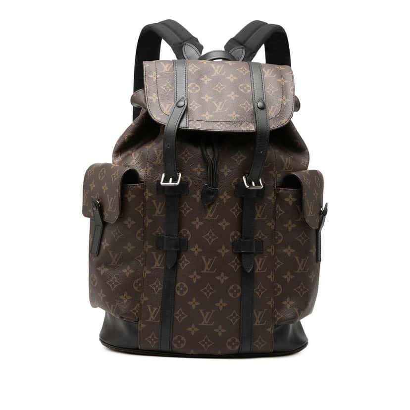 Louis Vuitton Monogram Macassar Christopher Backpack MM Brown Very good condition - Front View
