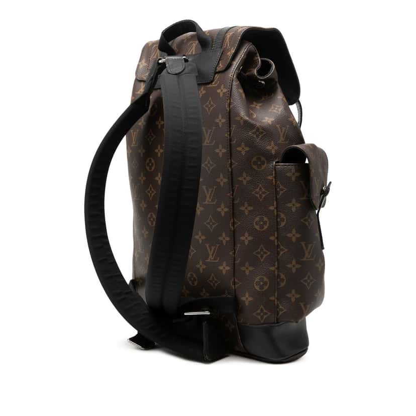 Louis Vuitton Monogram Macassar Christopher Backpack MM Brown Very good condition - Back View
