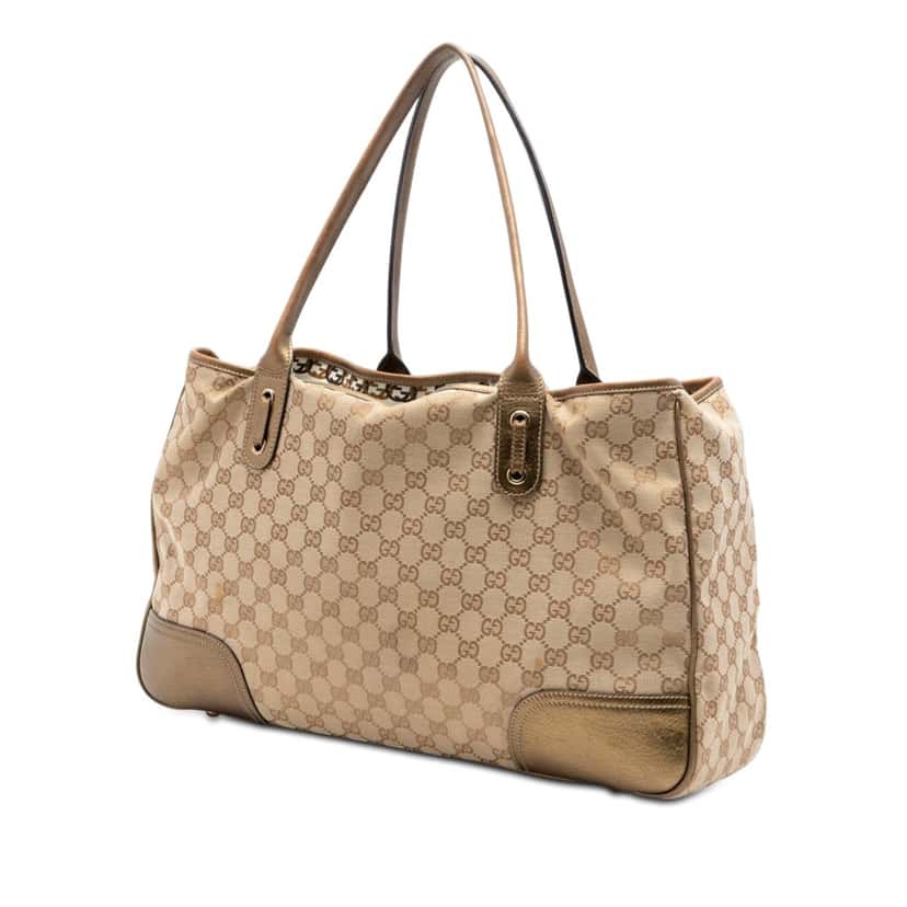 Gucci GG Canvas Princy Tote Beige Very good condition - Back View