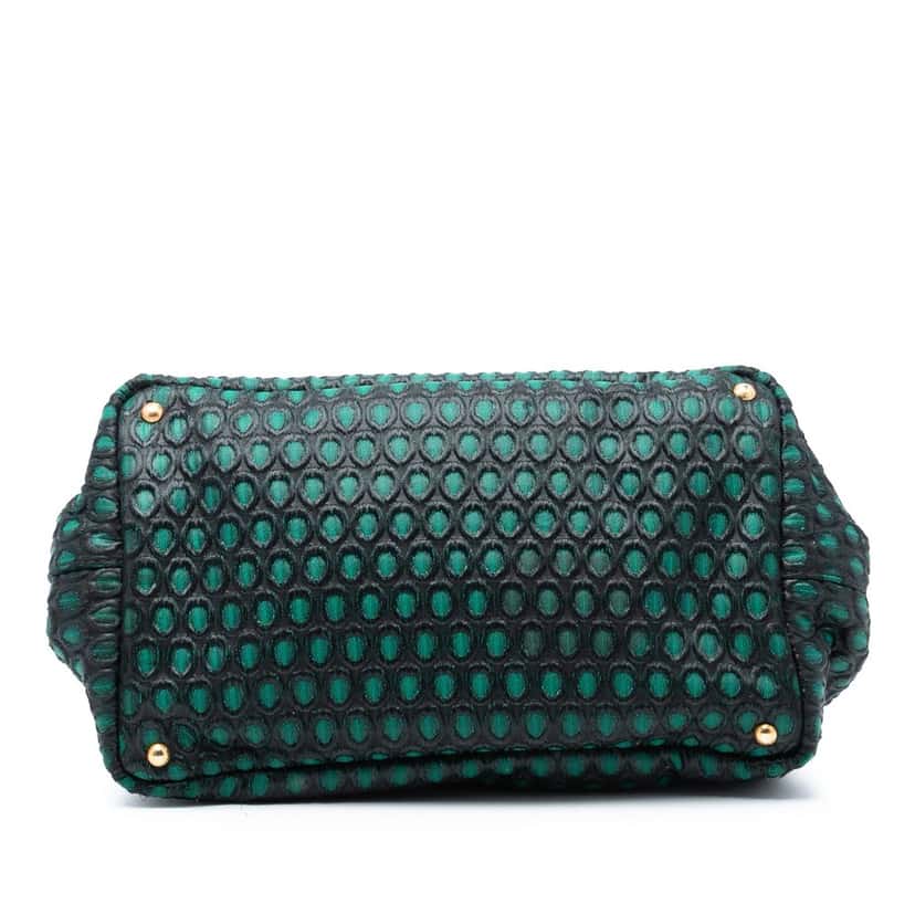 Prada Broccato Canapa Satchel Green Very good condition - Inside View