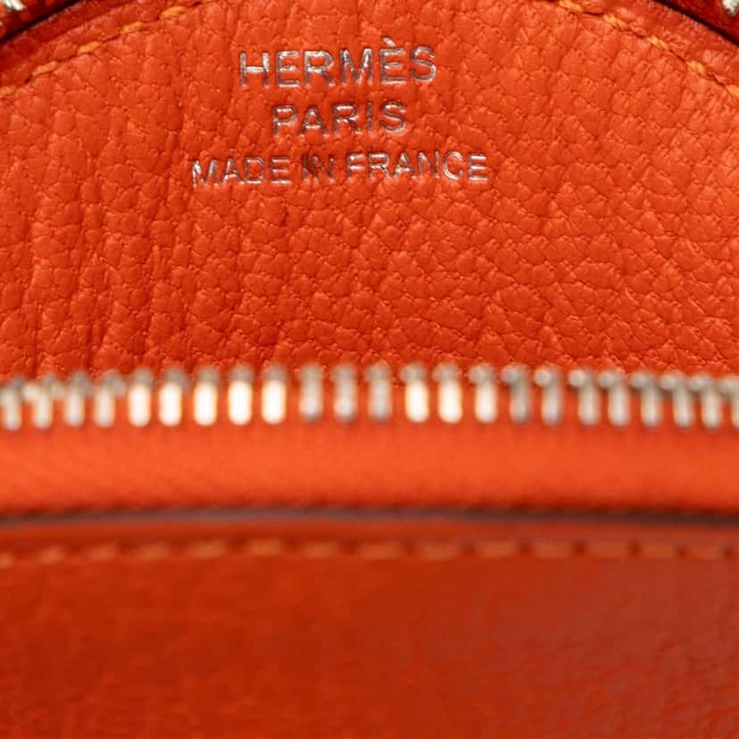 Hermès Chevre Mysore Tutti Frutti Coin Pouch Orange Leather Very good condition - Box View