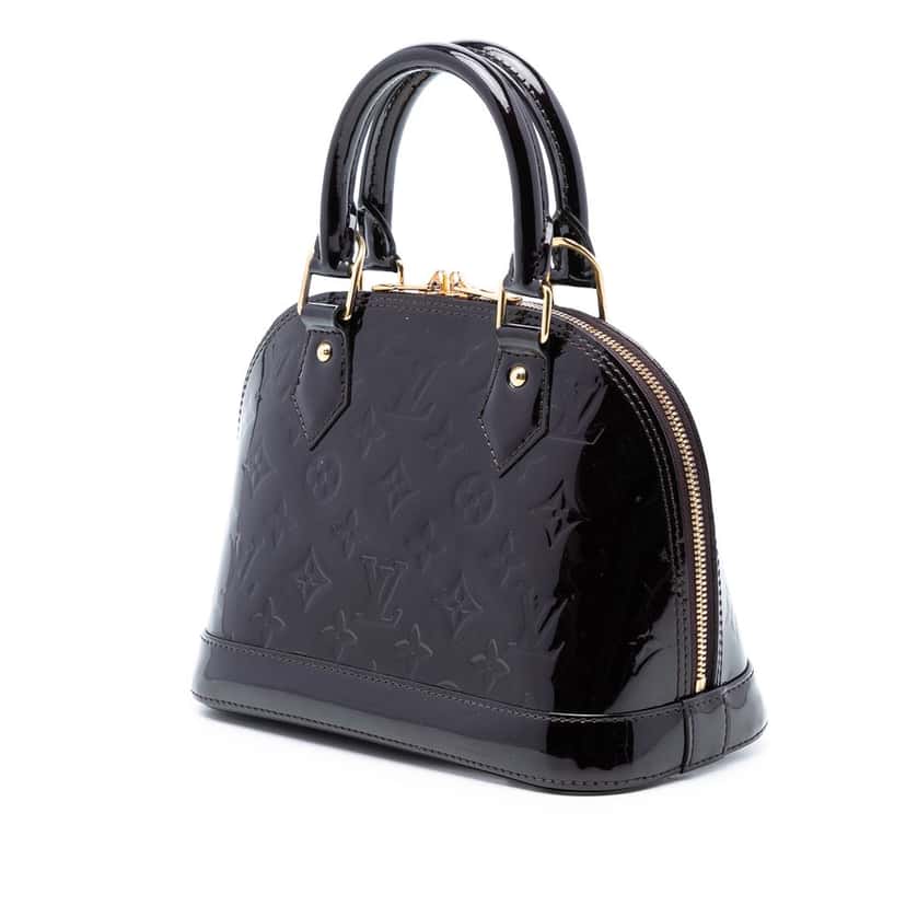 Louis Vuitton Monogram Vernis Alma BB Purple Leather Very good condition - Back View