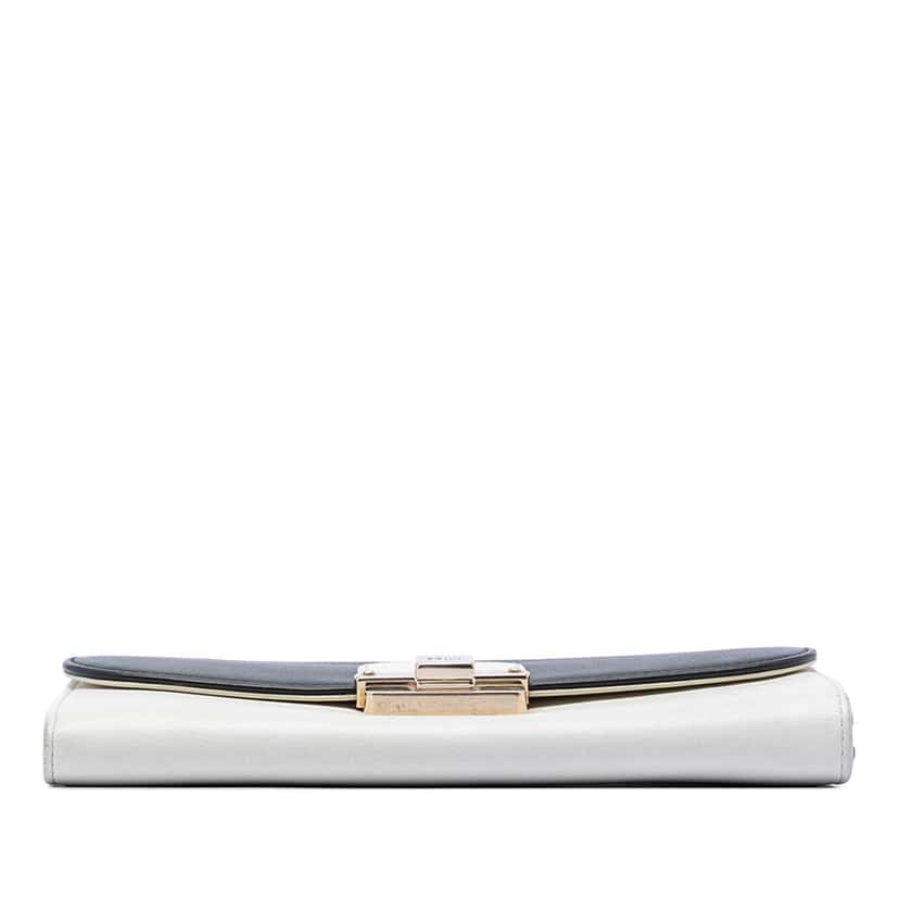 Dior Bicolor Calfskin Diorling Wallet on Chain White Leather Very good condition - Inside View
