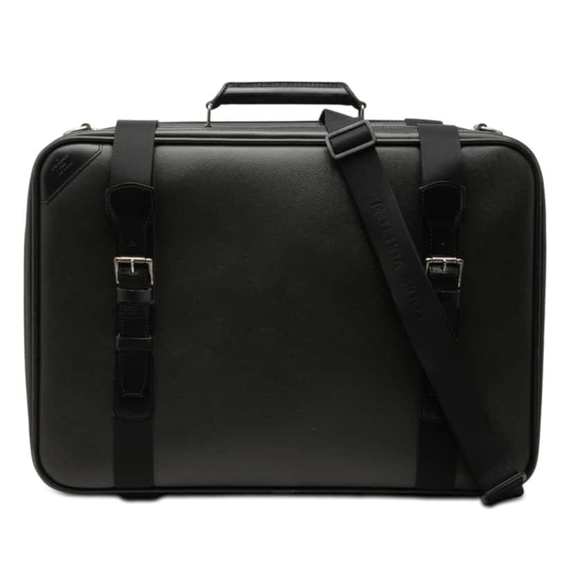Louis Vuitton Taiga Satellite 53 Luggage Black Leather Very good condition - Front View
