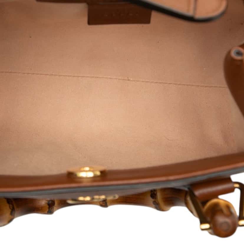 Gucci Mini Calfskin Bamboo Diana Satchel Brown Leather Very good condition - Model View