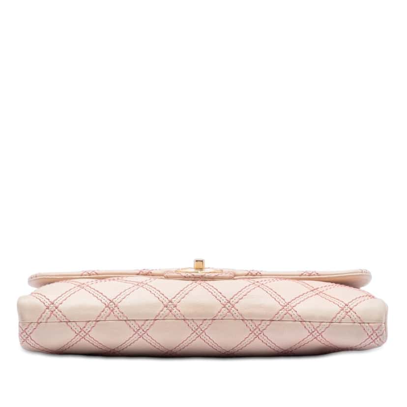 Chanel Jumbo Quilted Calfskin Triple Stitched Flap Beige Leather Very good condition - Inside View