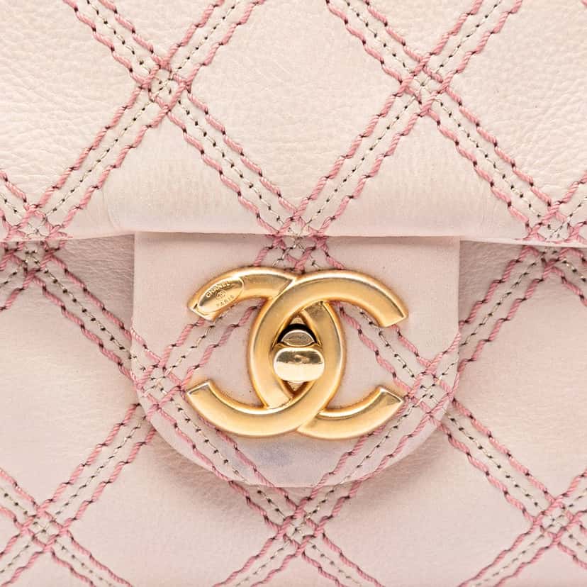 Chanel Jumbo Quilted Calfskin Triple Stitched Flap Beige Leather Very good condition - Box View