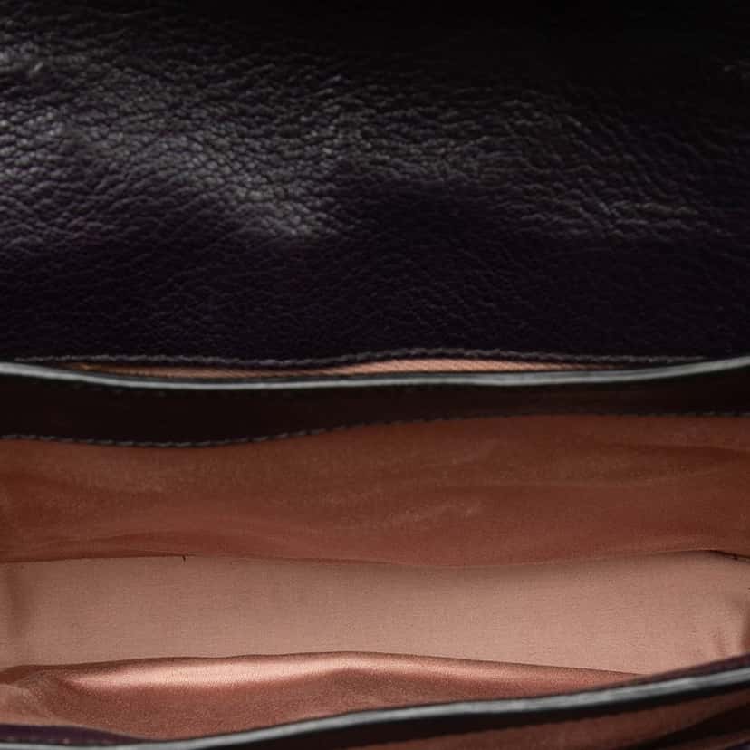 Miu Miu Bicolor Goatskin Madras Top Handle Satchel Purple Leather Very good condition - Model View